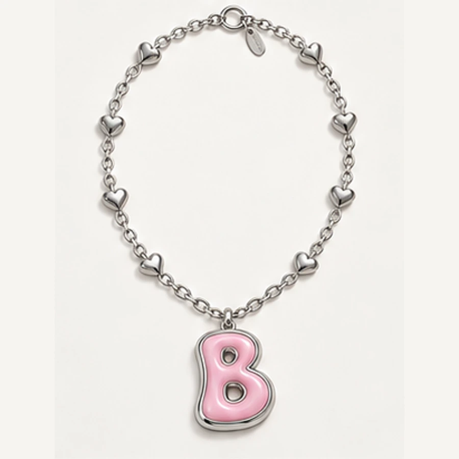 Bubble B Pendant Necklace