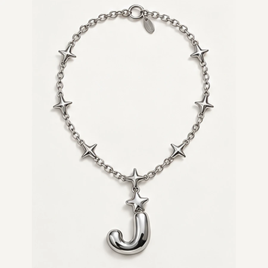 Star J Pendant Necklace
